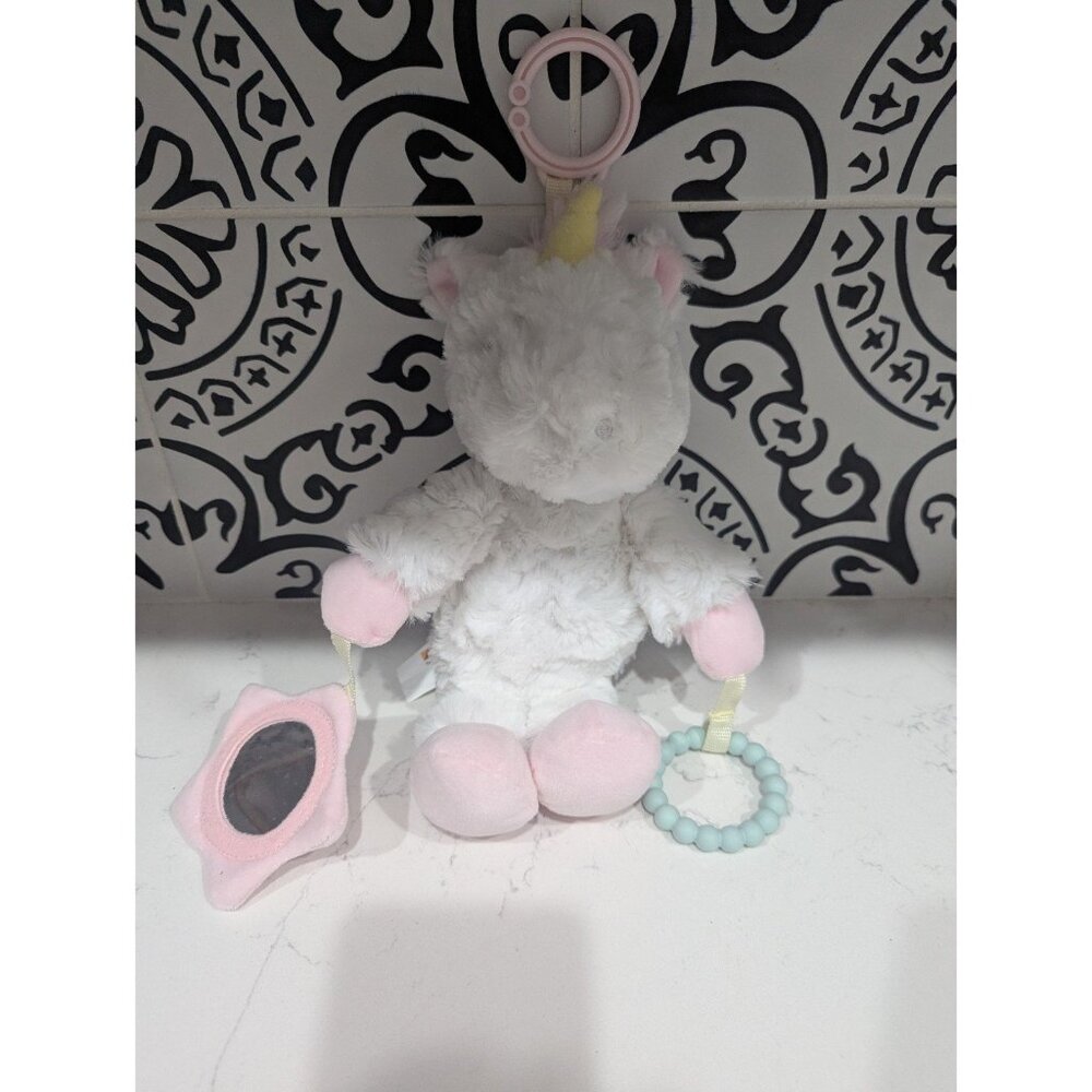 White Unicorn Cloud Island Baby Plush Interactive Toy